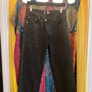 Brand New Princess Polly Asymmetrical Black jeans Size 4.